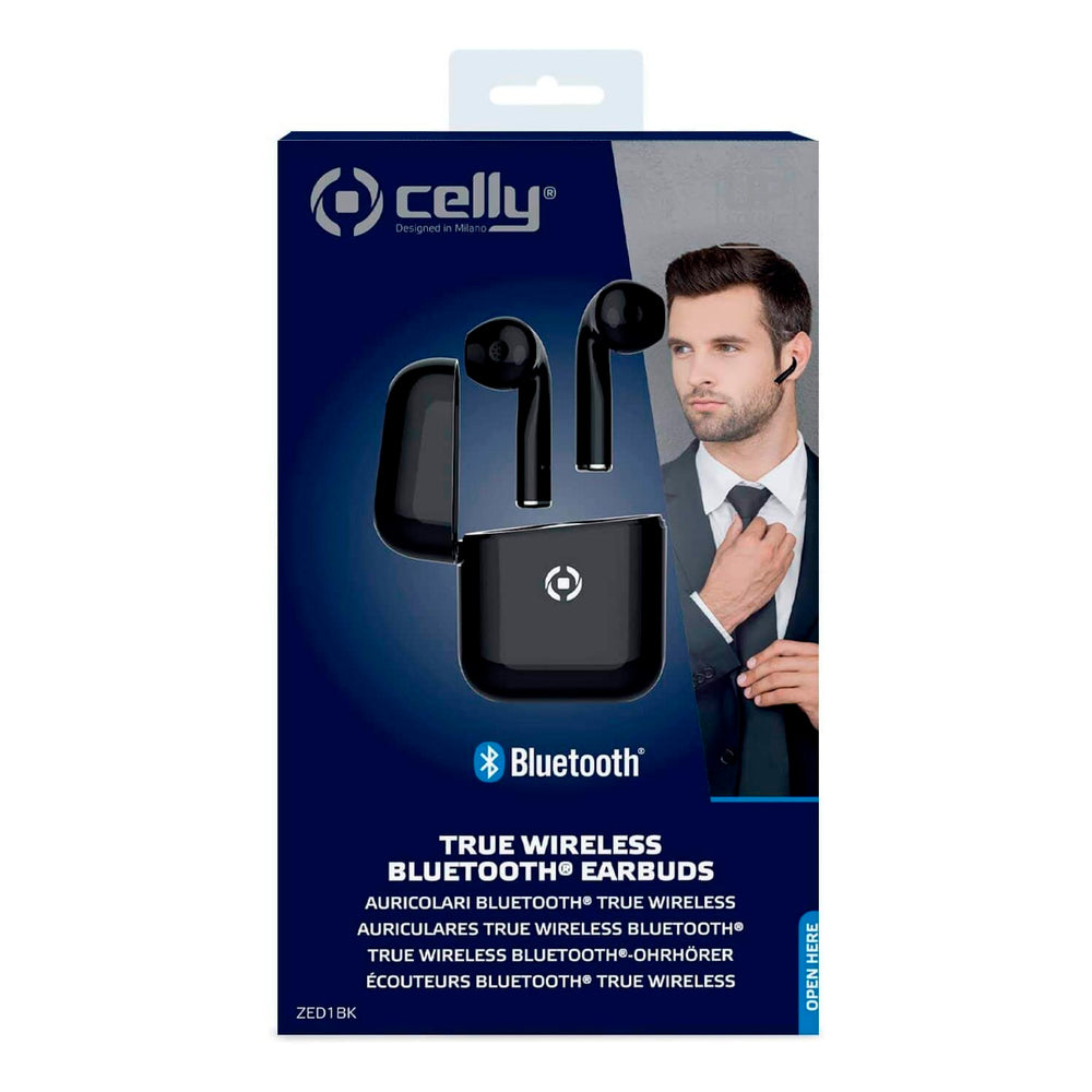 Auriculares inalámbricos Celly ZED1BK Zed1 Bluetooth 5.1 con micrófono.