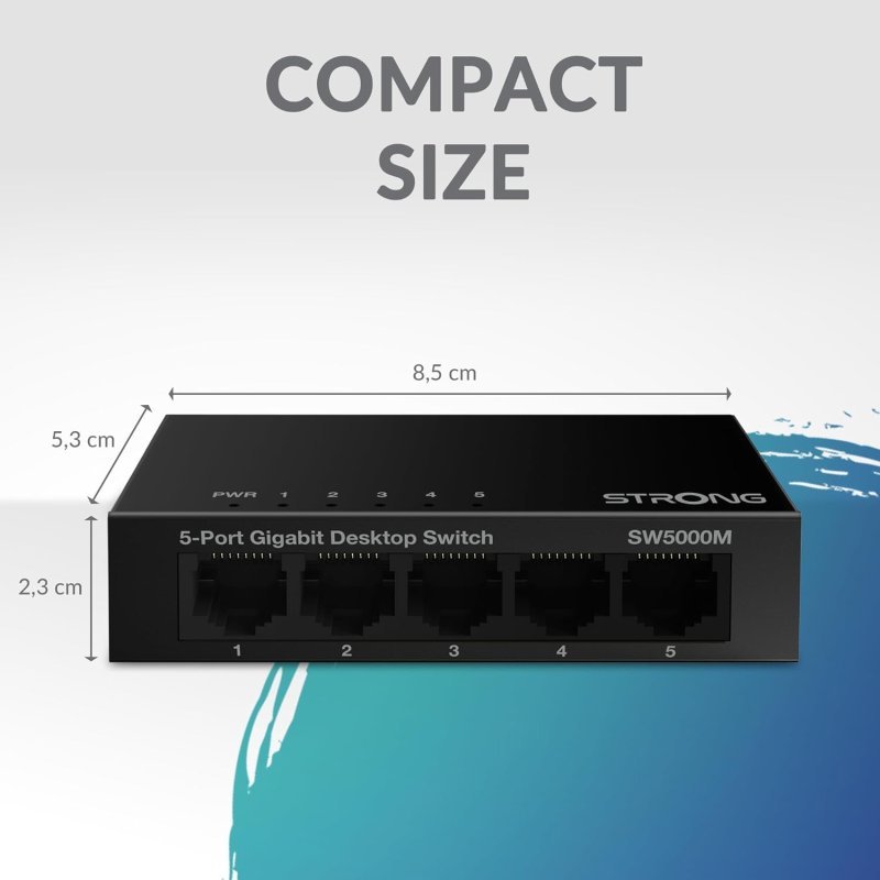 Switch Strong SW5000M Gigabit de 5 Puertos Usado **Sin embalaje original**