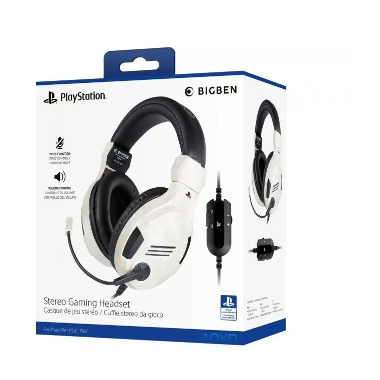 Auriculares Nacon BigBen Stereo Gaming Headset v3 para PS5 Blancos