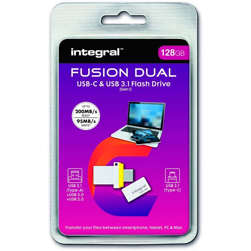 Memoria Integral 128GB USB 3.1 y Tipo-C