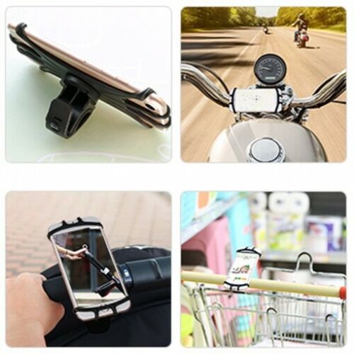 Soporte Bicicleta Universal Muvit a Manillar hasta 6» Negro.