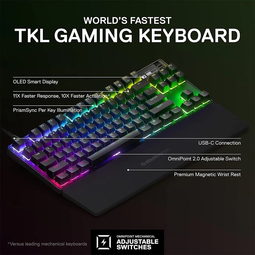 Teclado Mecánico Gaming Seelseries Apex Pro TKL 2023 RGB Switch Usado *