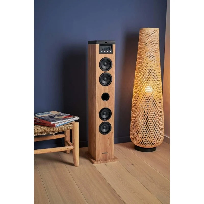 Torre de Sonido Thomson DS122CD Bluetooth con Reproductor de CD 60 W Madera