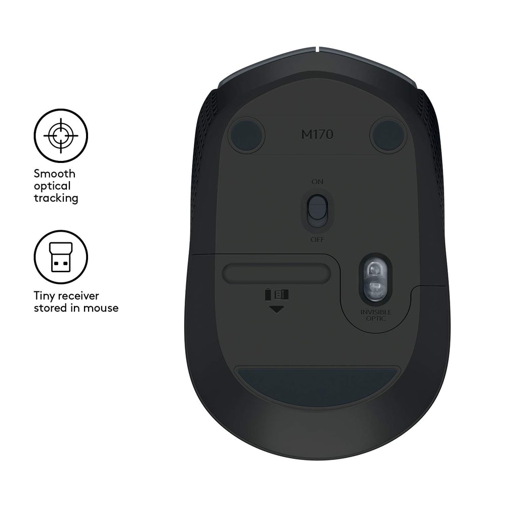 Logitech M170 Ratón inalámbrico Gris Usado