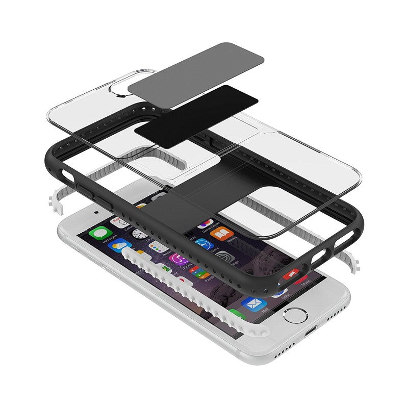 Funda Puro Impact Pro para Apple iPhone 6/6S/7/8 transparente/negro