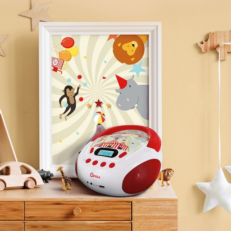 Radio Metronic 477145 CD MP3 infantil con puerto USB Circus