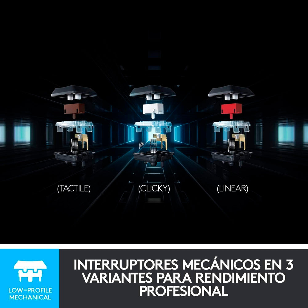 Teclado Mecánico Logitech G915 TKL LightSpeed RGB BT *Emb.dañado, en Portugués*