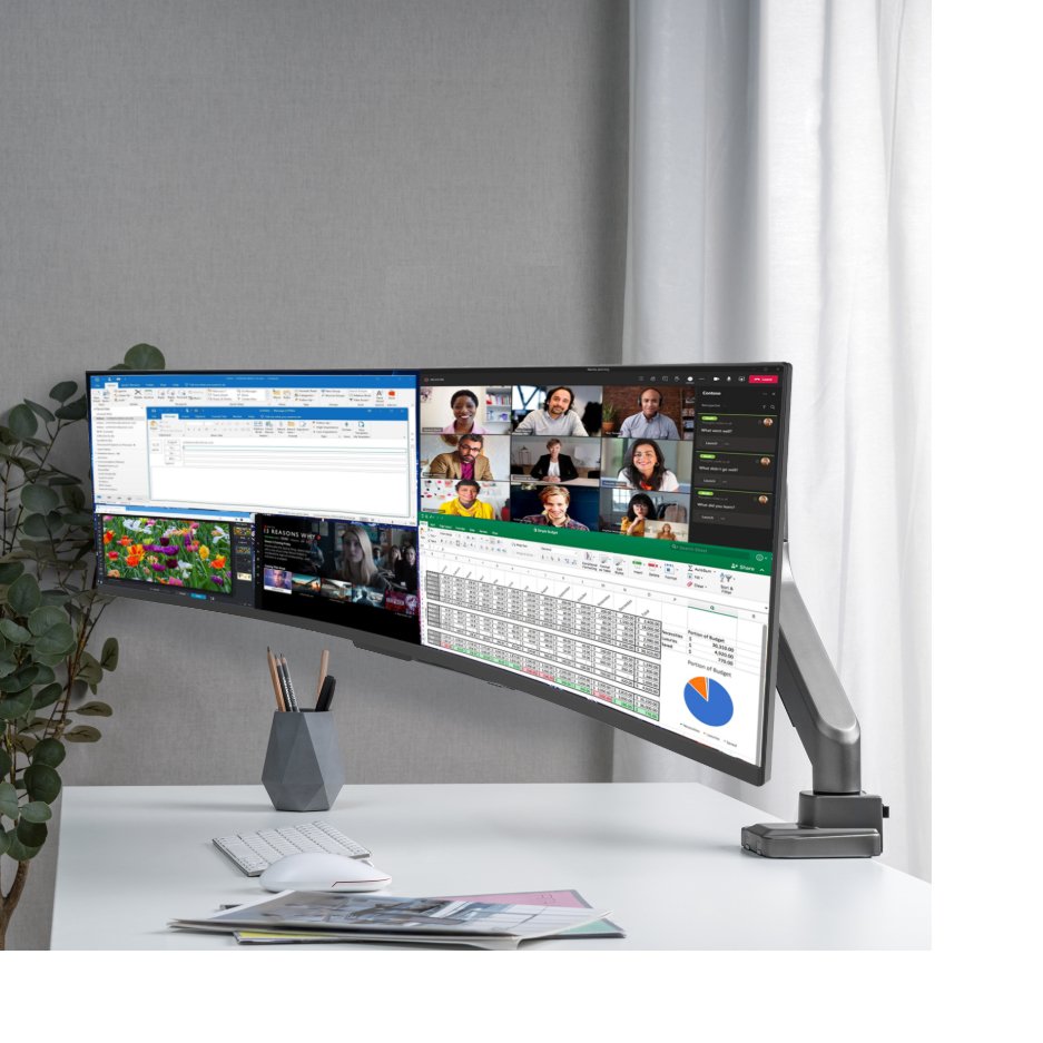 Soporte con brazo V7 DM1HD con resorte de gas de alta resistencia para 1 monitor