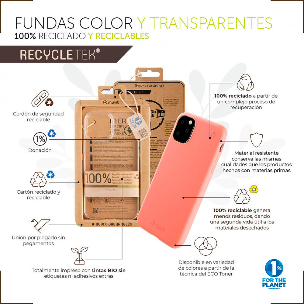 Funda Muvit for Change recycletek para Samsung Galaxy Z Fold4 transparente