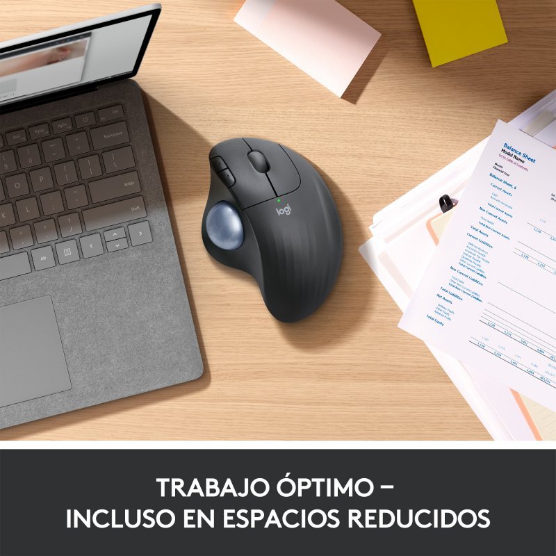 Ratón Logitech Ergo M575 Ratón Trackball Inalámbrico 2000DPI Gris
