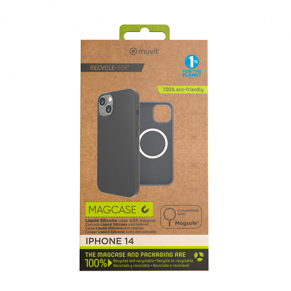 Funda Muvit for Change recycletek Liquid Silicone Magsafe para Apple iPhone 14