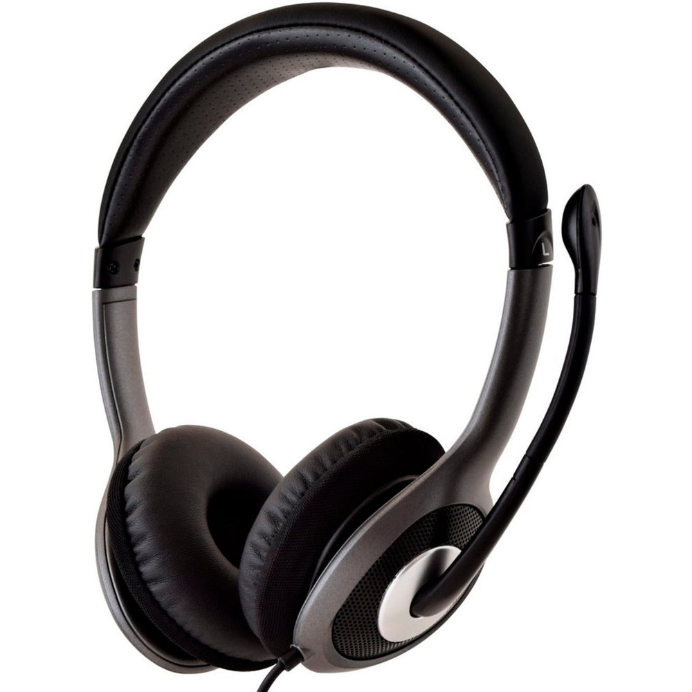 Auriculares V7 Diadema HU521-2EP USB Negro/Plata