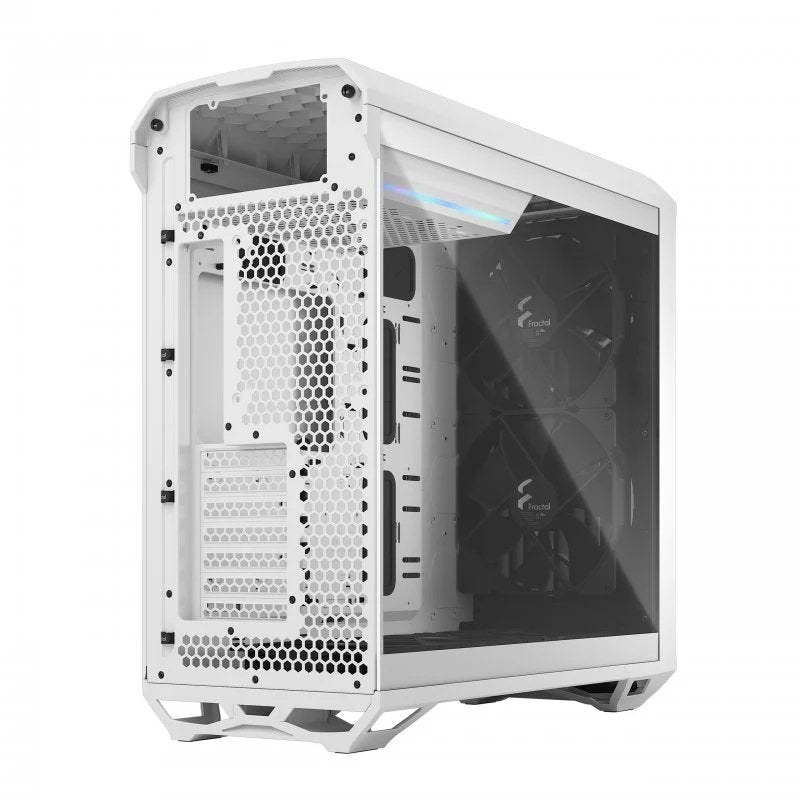 Torre completa Midi Tower Fractal Design Torrent Cristal Templado blanca