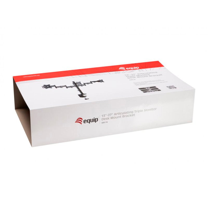 Soporte de Mesa Equip para 3 Pantallas 13″-27″ Doble Brazo Articulado Max. 24Kg