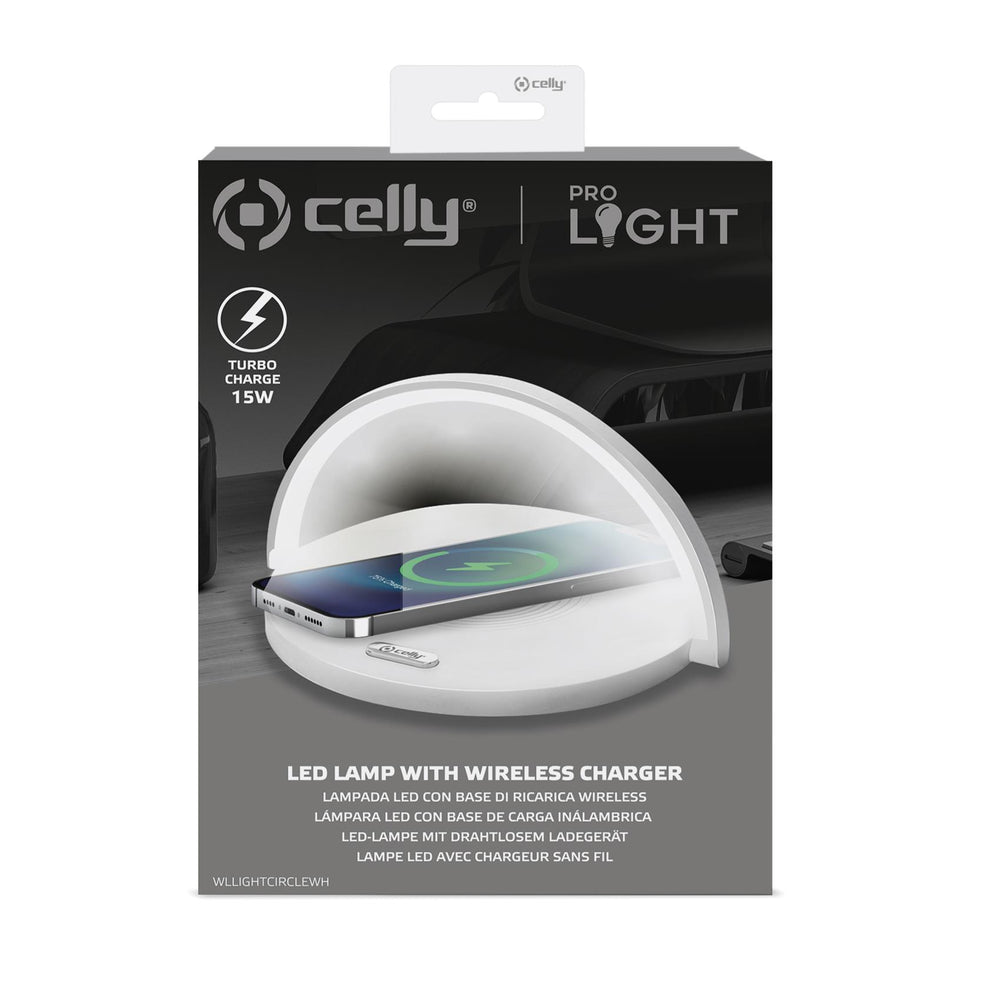 Cargador Inalámbrico Celly WLLIGHTCIRCLE Lámpara LED 15W