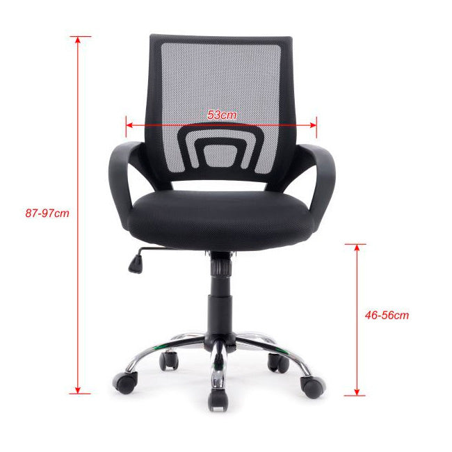Silla Oficina Equip Respaldo Malla Negro