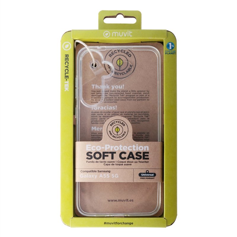 Funda Muvit Recycletek para Samsung Galaxy A55 5G transparente