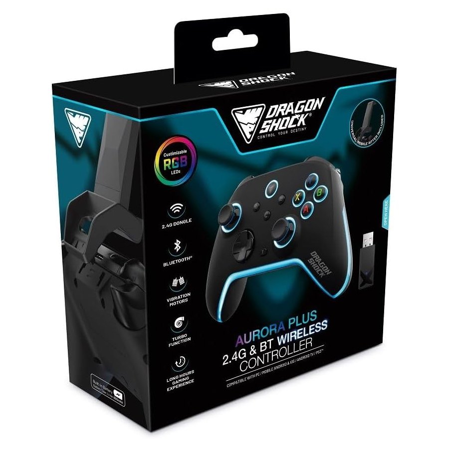 Mando inalámbrico Dragonshock Aurora Plus con soporte teléfono Multiplataformas