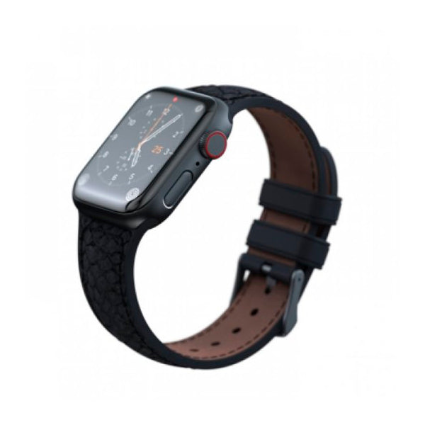 Correa Njord Vindur Gris Oscuro para Apple Watch 44/45 mm piel de salmón