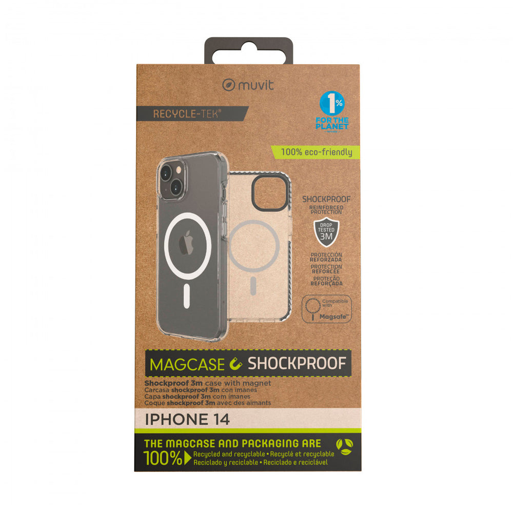 Funda Muvit for Change recycletek Magsafe shockproof 3m compatible con iPhone 14