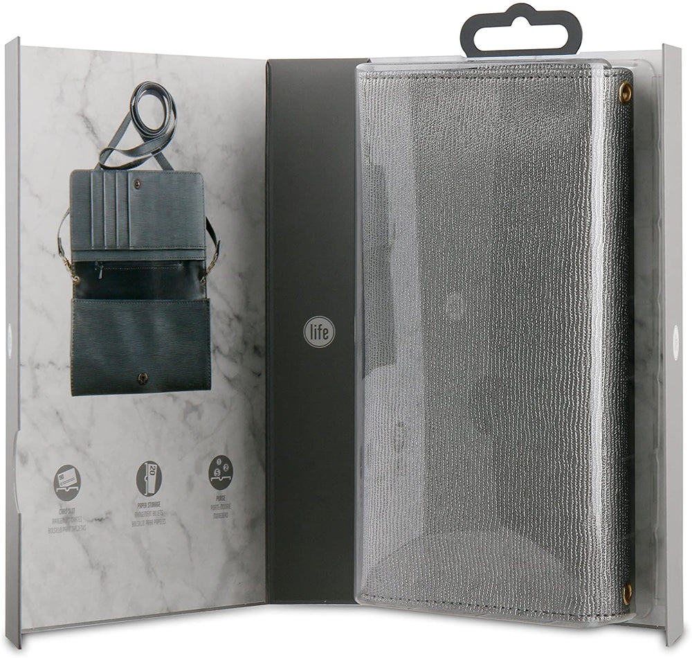 Muvit Life MLCUN0003 Funda para teléfono móvil 15,2 cm (6») Bolso Plata.