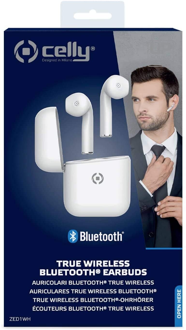 Auriculares Bluetooth Celly Zed 1 color blanco