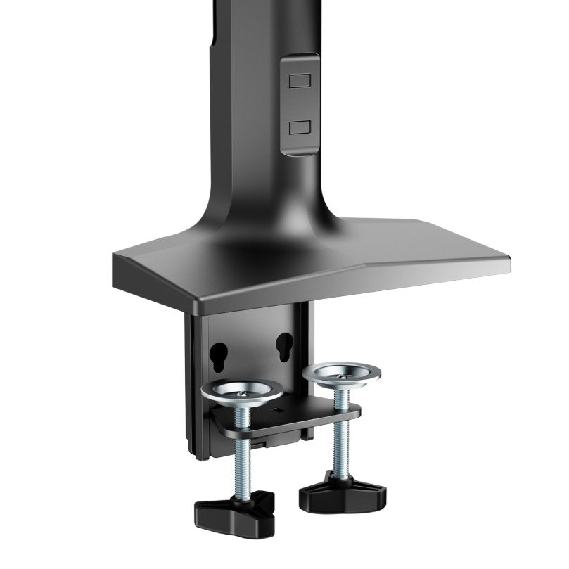 Soporte V7 con brazos con resorte de gas de alta resistencia para dos monitores
