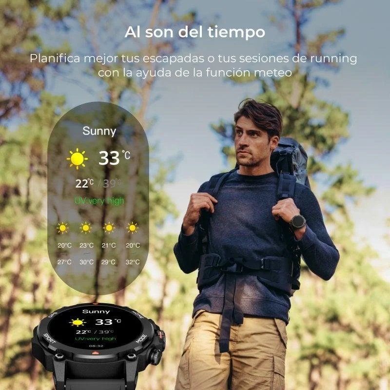 Reloj Smartwatch Ksix Explorer GPS Pantalla AMOLED 1,43 5ATM negro Usado *