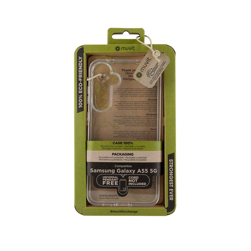 Funda Muvit Recycletek para Samsung Galaxy A55 5G transparente