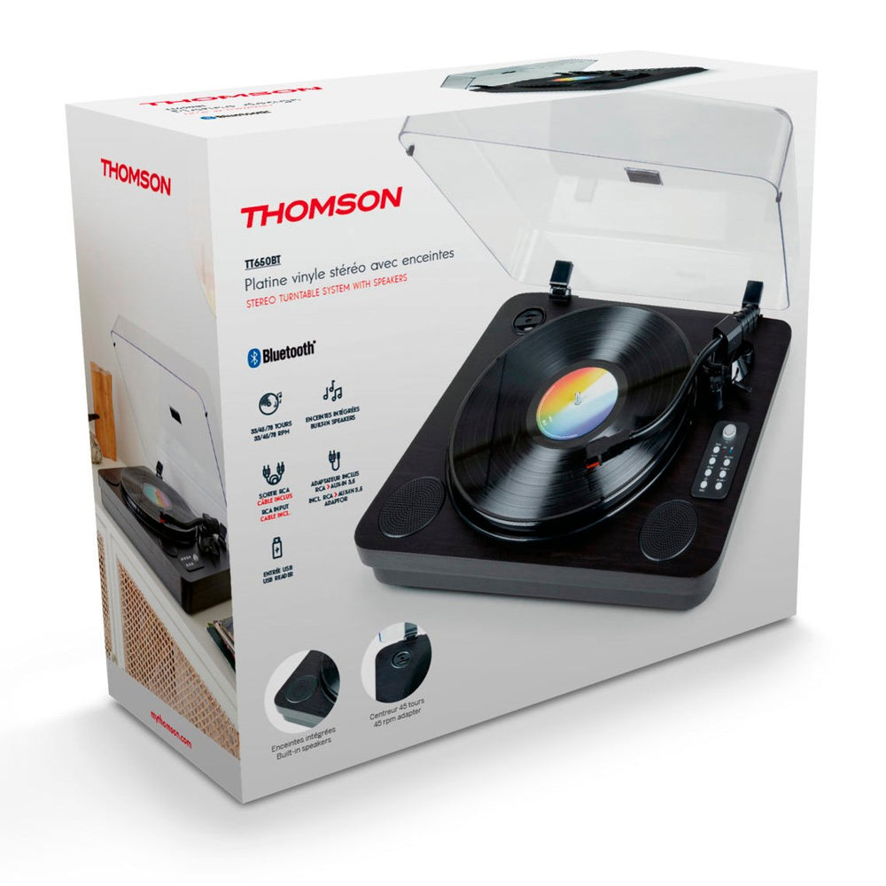 Tocadiscos Bluetooth con Altavoces Integrados Thomson TT650BT Negro (NUEVO)