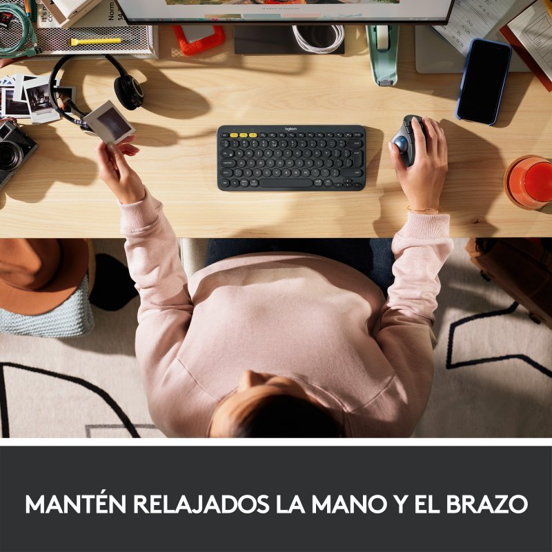 Ratón Logitech Ergo M575 Ratón Trackball Inalámbrico 2000DPI Gris
