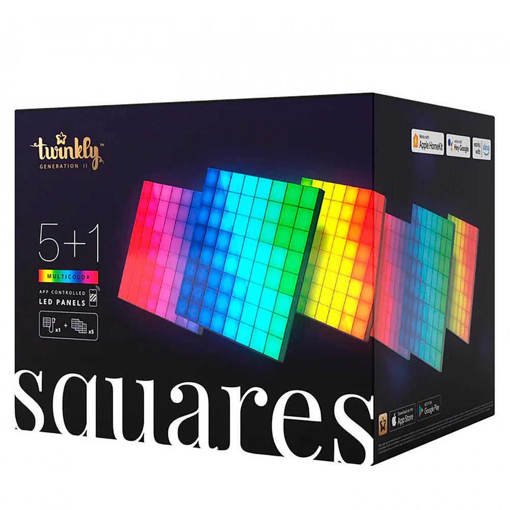 Twinkly Square Block Kit 6 – 64 RGB Pixel – 20x20cm Bluetooth + Wi-Fi IP20