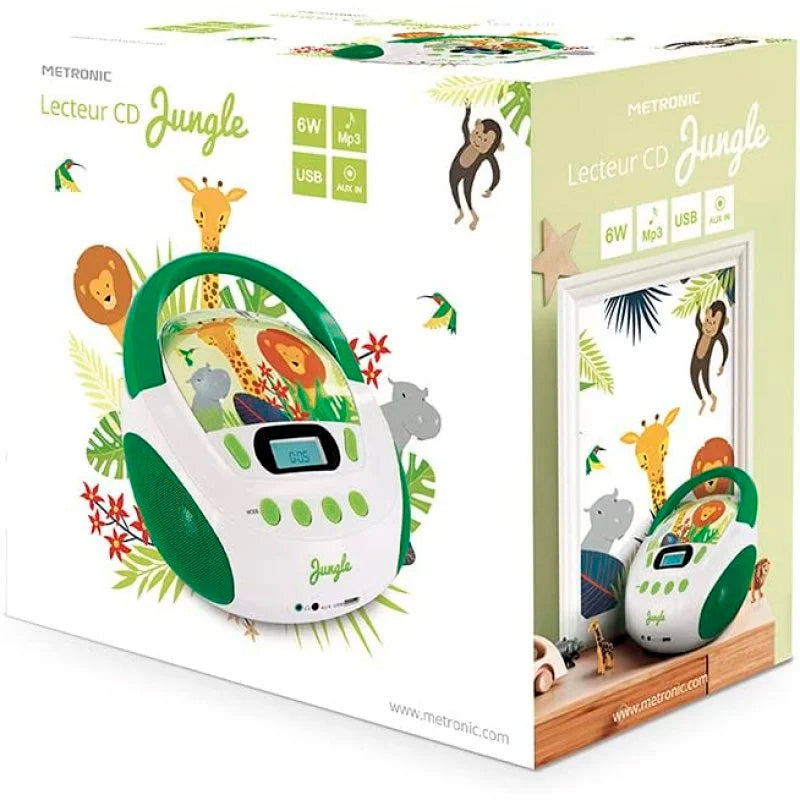 Radio CD/MP3 Metronic 477144 Infantil Jungle Verde