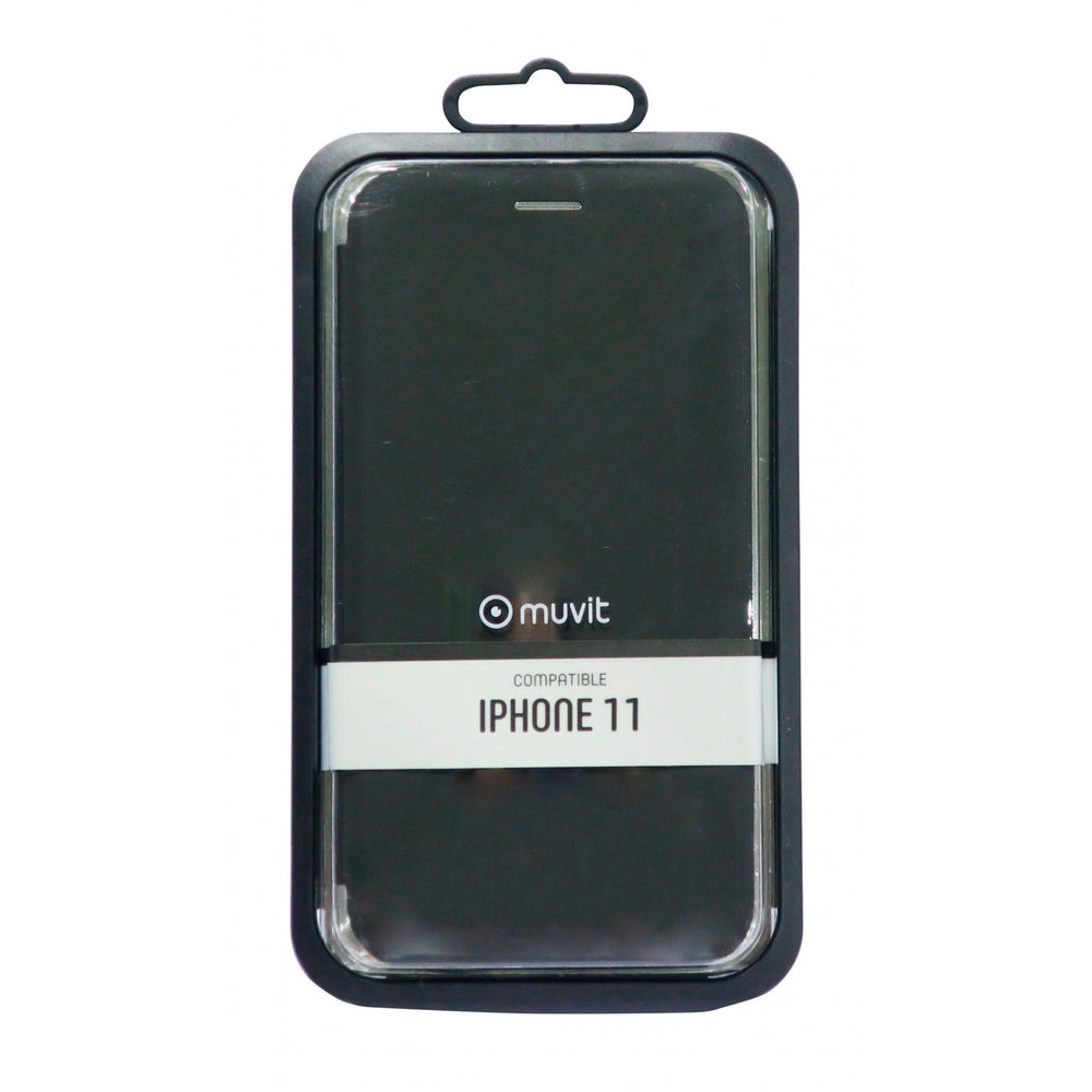 Funda Muvit Folio con Función Soporte y Tarjetero para Apple iPhone 11 negra