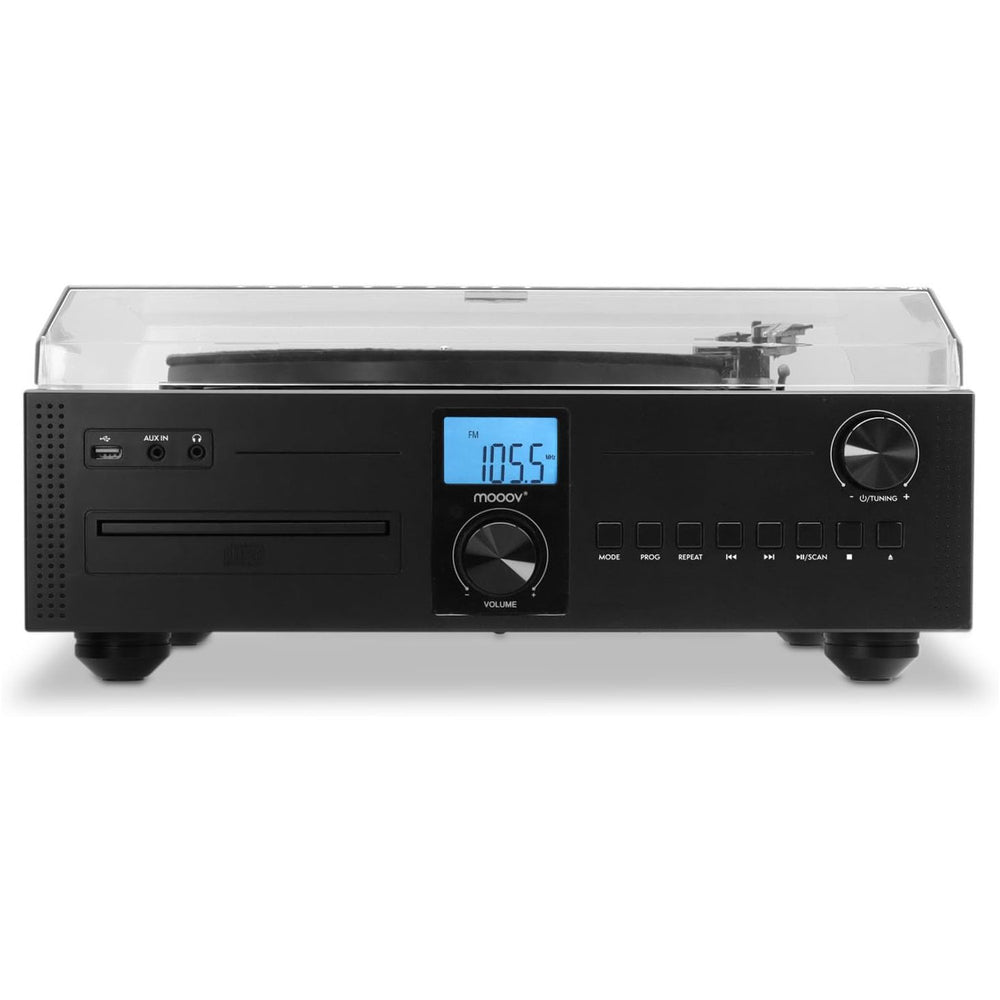 Microcadena Mooov 477365 HiFi Estéreo 50W con Tocadiscos CD Bluetooth FM USB *
