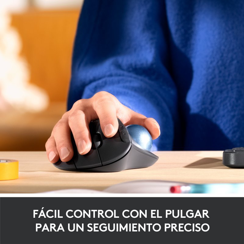 Ratón Logitech Ergo M575 Ratón Trackball Inalámbrico 2000DPI Gris