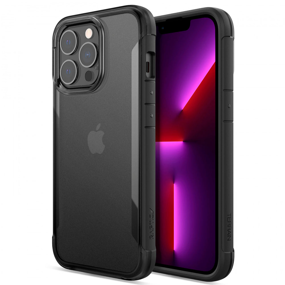 Funda Raptic Terrain para Apple iPhone 13 Pro negra/transparente