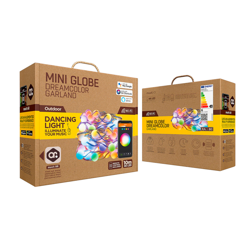 Muvit iO Guirnalda Outdoor WiFi Dreamcolor Mini Globo RGB 10m Usada