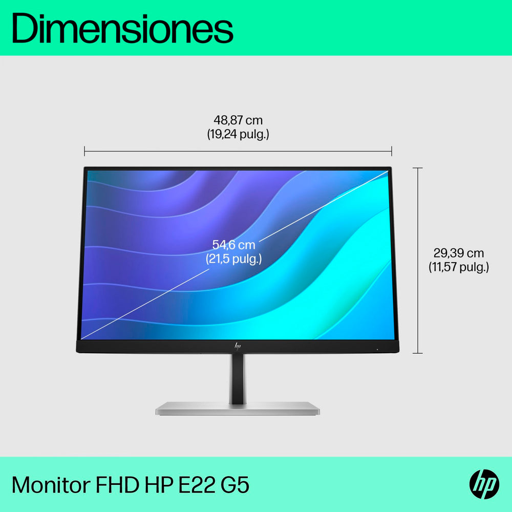 Monitor HP E-Series E22 G5 21.5″ 1920 x 1080 FullHD LED Negro *Tiene una marca*