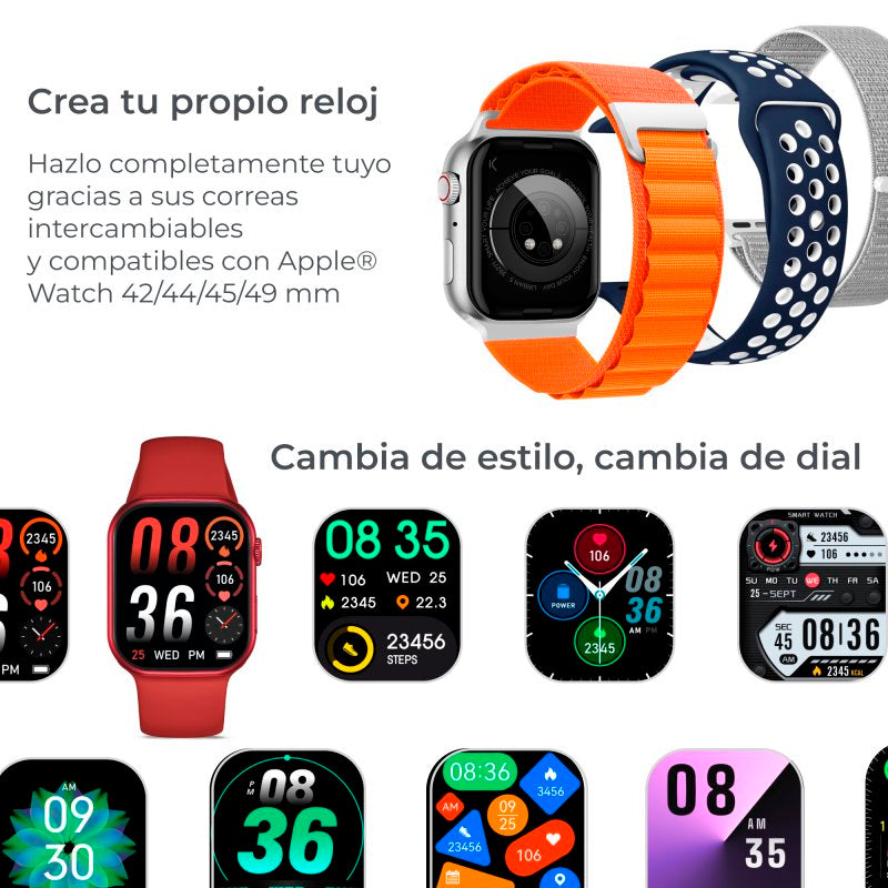 Reloj Smartwatch Ksix Urban 5 Pantalla Amoled 1.96″ Negro