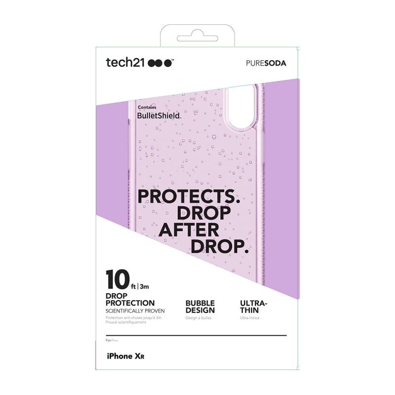 Funda Tech21 Pure Soda para Apple iPhone XR lila (NUEVA)