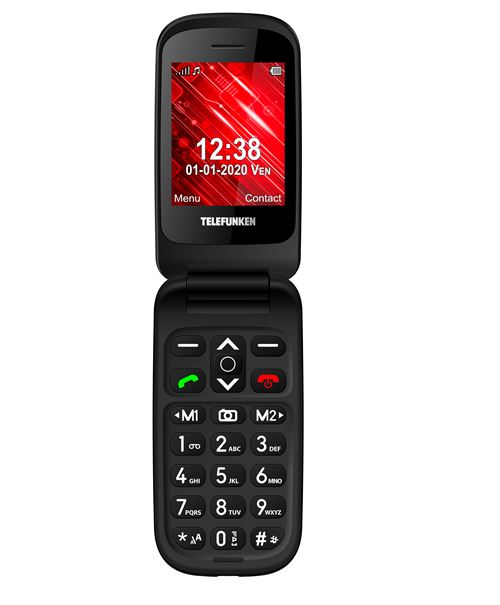 Telefunken S440 Rojo — Teléfono móvil plegable fácil de usar