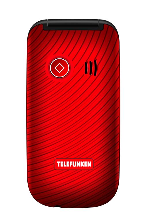 Telefunken S440 Rojo — Teléfono móvil plegable fácil de usar