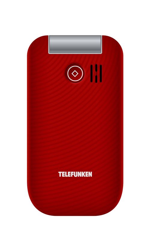 Telefunken S450 Rojo — Teléfono móvil plegable para mayores