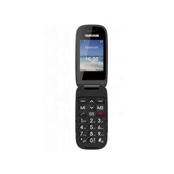 Telefunken TM 260 COSI Negro — Teléfono móvil plegable fácil de usar