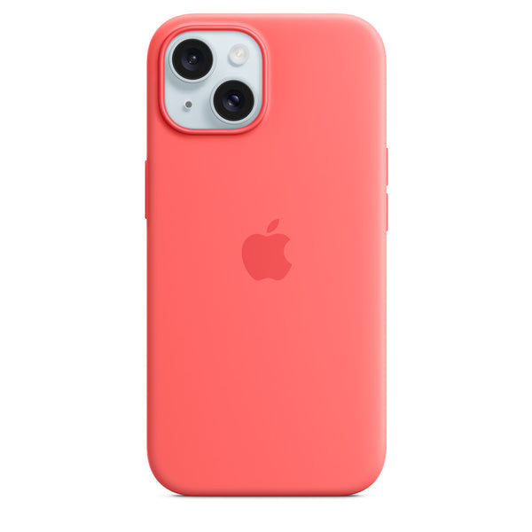 Funda Original iPhone 15 Guayaba (tono rojo/coral) — Funda de silicona con MagSafe