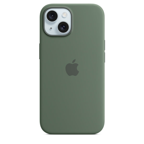 Funda Original iPhone 15 Ciprés (Verde) — Funda de silicona con MagSafe