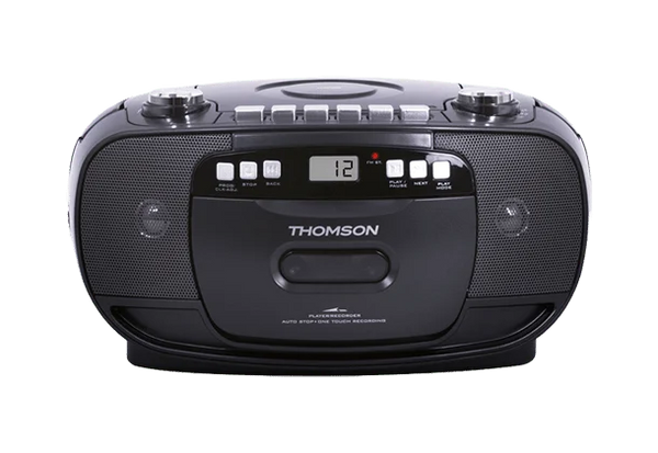 Thomson RK200CD, radio portátil con CD y cassette reacondicionada, vista frontal