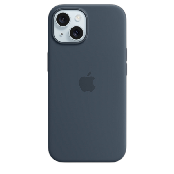 Funda Original iPhone 15 Azul Tempestad — Funda de silicona con MagSafe