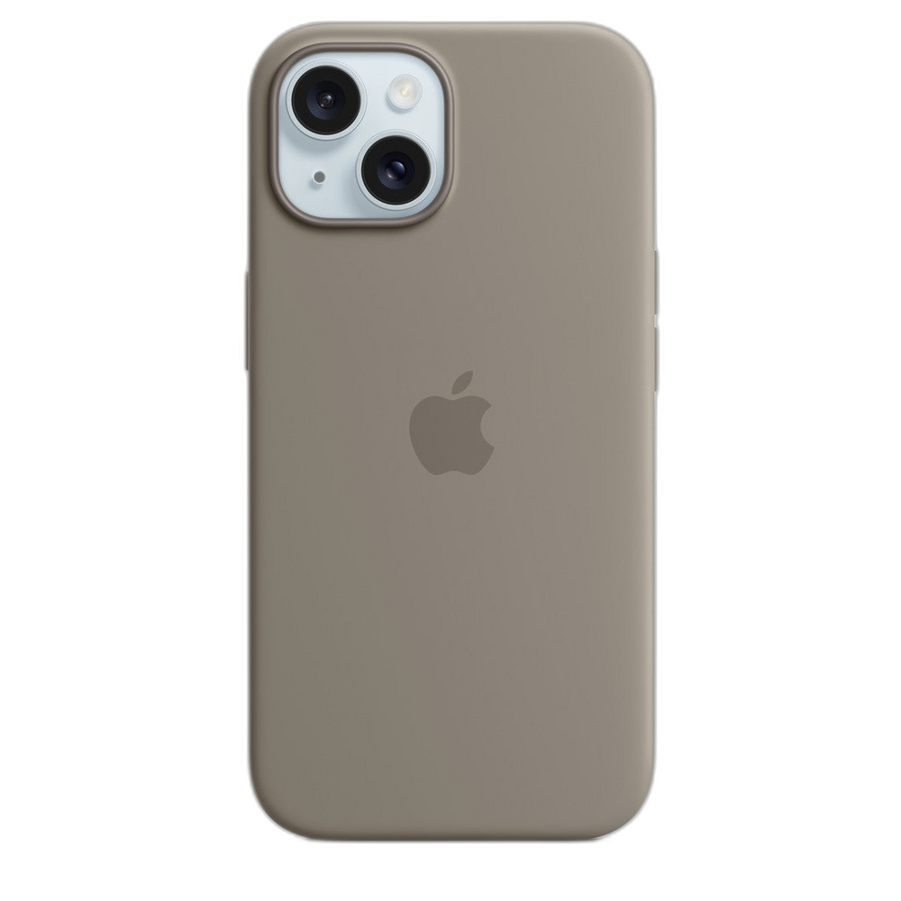 Funda Original iPhone 15 Arcilla (Marrón/Beige) — Funda de silicona con MagSafe